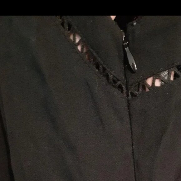 Sam Edelman black eyelet fit and flare dress size 0 - Picture 9 of 9